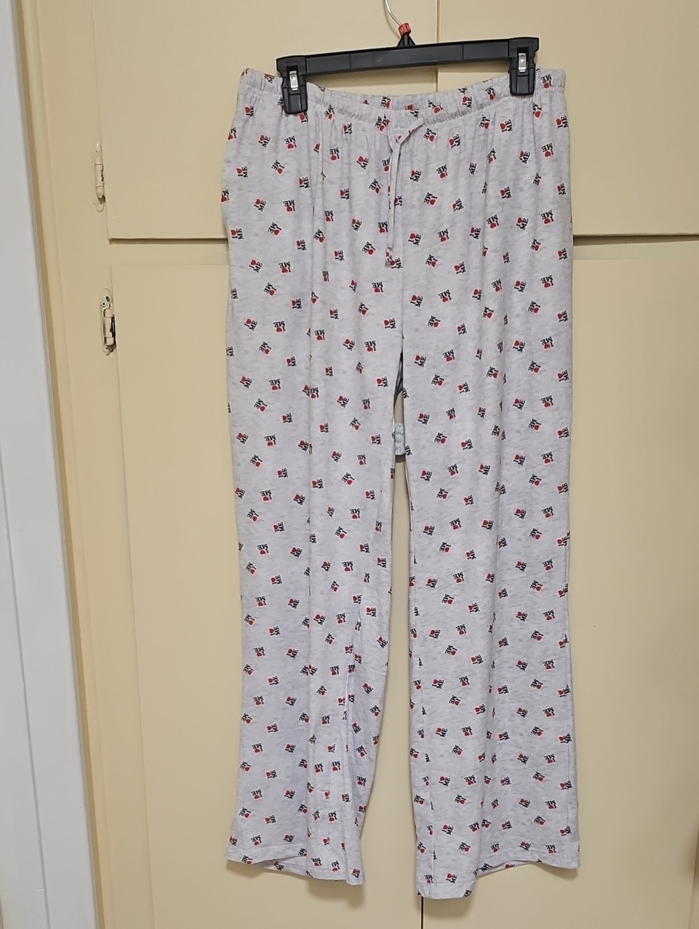 J for Justify Light Gray Pajama Pants with Red & Black Print. Never Worn